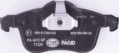 HELLA PAGID 8DB 355 009-221 - Kit pastiglie freno, Freno a disco autozon.pro