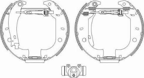 HELLA PAGID 8DB355004421 - Kit ganasce freno autozon.pro