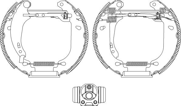 HELLA PAGID 8DB 355 004-531 - Kit ganasce freno autozon.pro