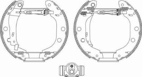 HELLA PAGID 8DB 355 004-601 - Kit ganasce freno autozon.pro