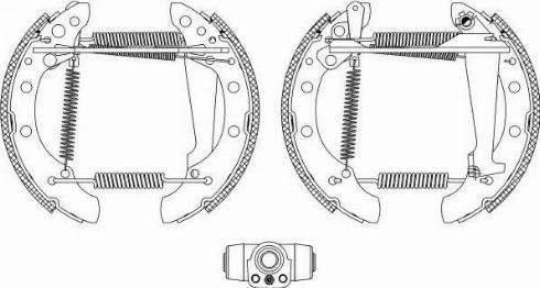 HELLA PAGID 8DB355004041 - Kit ganasce freno autozon.pro