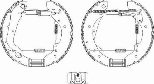 HELLA PAGID 8DB355004061 - Kit ganasce freno autozon.pro