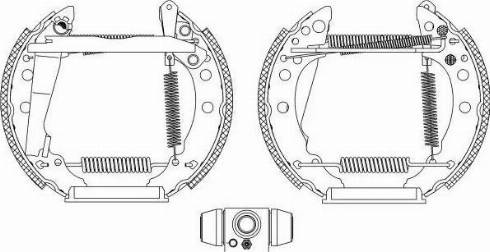 HELLA PAGID 8DB 355 004-001 - Kit ganasce freno autozon.pro