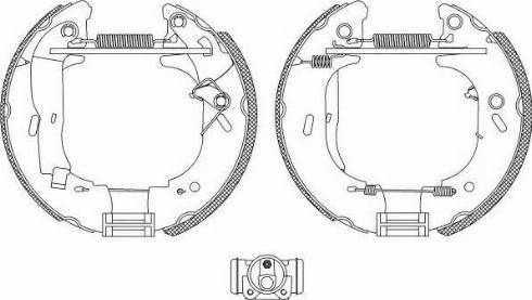 HELLA PAGID 8DB355004131 - Kit ganasce freno autozon.pro