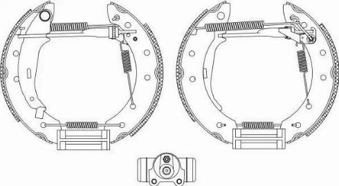 HELLA PAGID 8DB355004791 - Kit ganasce freno autozon.pro