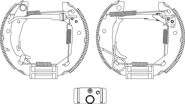 HELLA PAGID 8DB 355 005-061 - Kit ganasce freno autozon.pro