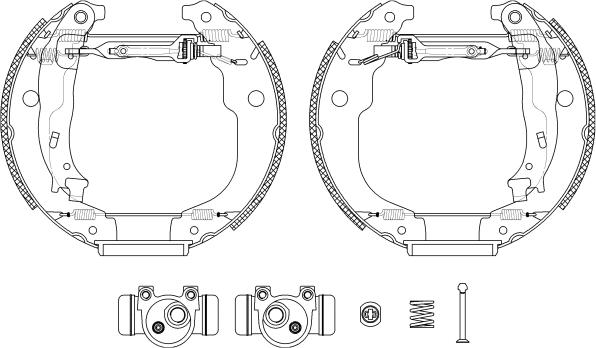 HELLA PAGID 8DB 355 005-001 - Kit ganasce freno autozon.pro