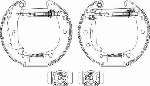 HELLA PAGID 8DB355005151 - Kit ganasce freno autozon.pro