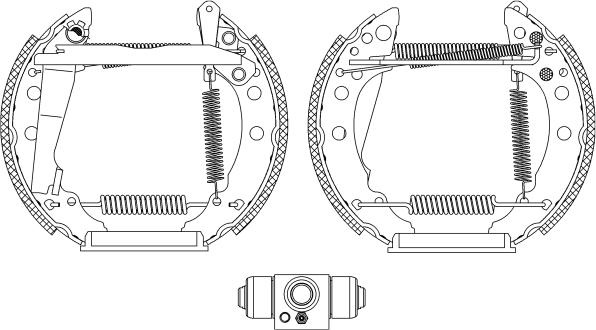 HELLA PAGID 8DB 355 005-241 - Kit ganasce freno autozon.pro