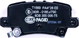 HELLA PAGID 8DB 355 006-751 - Kit pastiglie freno, Freno a disco autozon.pro