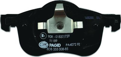 HELLA PAGID 8DB 355 008-851 - Kit pastiglie freno, Freno a disco autozon.pro