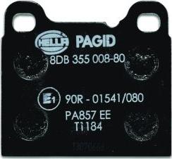 HELLA PAGID 8DB 355 008-801 - Kit pastiglie freno, Freno a disco autozon.pro