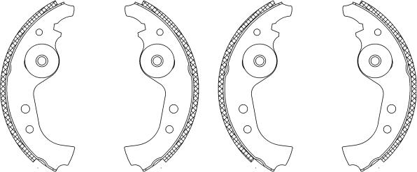 HELLA PAGID 8DB 355 003-091 - Kit ganasce freno autozon.pro