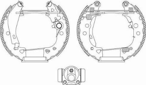 HELLA PAGID 8DB 355 003-801 - Kit ganasce freno autozon.pro