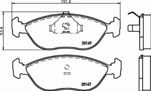 HELLA PAGID 8DB 355 007-781 - Kit pastiglie freno, Freno a disco autozon.pro