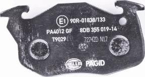 HELLA PAGID 8DB 355 019-141 - Kit pastiglie freno, Freno a disco autozon.pro