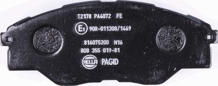 HELLA PAGID 8DB 355 019-811 - Kit pastiglie freno, Freno a disco autozon.pro