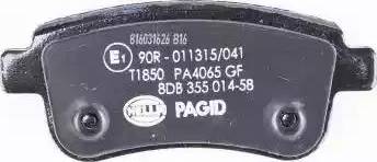 HELLA PAGID 8DB 355 014-581 - Kit pastiglie freno, Freno a disco autozon.pro