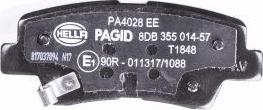 HELLA PAGID 8DB 355 014-571 - Kit pastiglie freno, Freno a disco autozon.pro