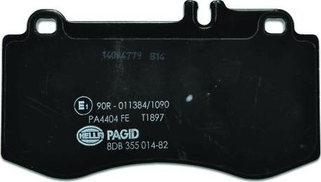 HELLA PAGID 8DB 355 014-821 - Kit pastiglie freno, Freno a disco autozon.pro