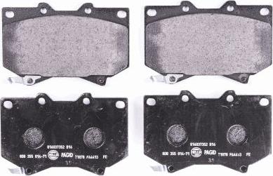 HELLA PAGID 8DB 355 014-711 - Kit pastiglie freno, Freno a disco autozon.pro