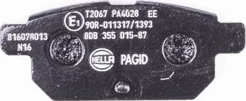 HELLA PAGID 8DB 355 015-871 - Kit pastiglie freno, Freno a disco autozon.pro