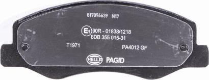 HELLA PAGID 8DB 355 015-311 - Kit pastiglie freno, Freno a disco autozon.pro