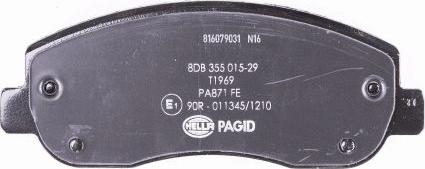 HELLA PAGID 8DB 355 015-291 - Kit pastiglie freno, Freno a disco autozon.pro