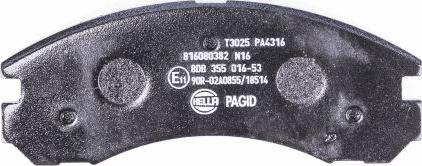 HELLA PAGID 8DB 355 016-531 - Kit pastiglie freno, Freno a disco autozon.pro