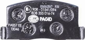 HELLA PAGID 8DB 355 016-741 - Kit pastiglie freno, Freno a disco autozon.pro