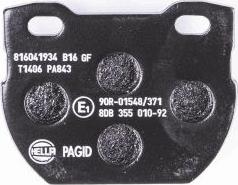 HELLA PAGID 8DB 355 010-921 - Kit pastiglie freno, Freno a disco autozon.pro