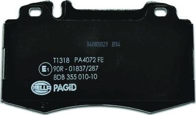 HELLA PAGID 8DB 355 010-101 - Kit pastiglie freno, Freno a disco autozon.pro