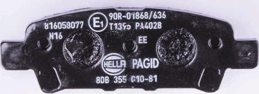 HELLA PAGID 8DB 355 010-811 - Kit pastiglie freno, Freno a disco autozon.pro