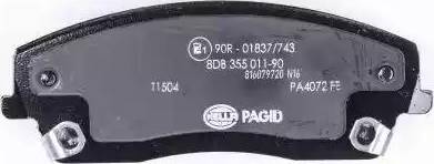 HELLA PAGID 8DB 355 011-901 - Kit pastiglie freno, Freno a disco autozon.pro