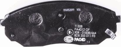 HELLA PAGID 8DB 355 011-931 - Kit pastiglie freno, Freno a disco autozon.pro