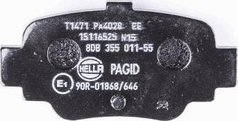 HELLA PAGID 8DB 355 011-551 - Kit pastiglie freno, Freno a disco autozon.pro