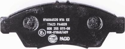 HELLA PAGID 8DB 355 011-081 - Kit pastiglie freno, Freno a disco autozon.pro