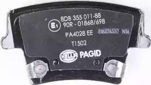 HELLA PAGID 8DB 355 011-881 - Kit pastiglie freno, Freno a disco autozon.pro