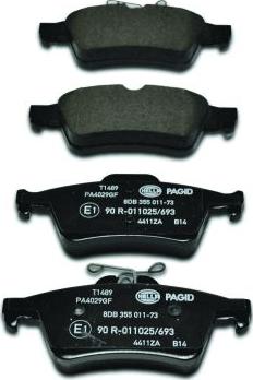 HELLA PAGID 8DB 355 011-731 - Kit pastiglie freno, Freno a disco autozon.pro