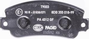 HELLA PAGID 8DB 355 018-991 - Kit pastiglie freno, Freno a disco autozon.pro