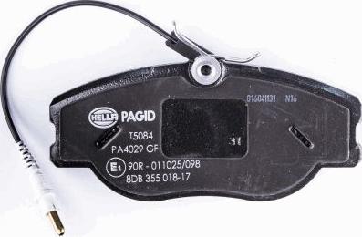 HELLA PAGID 8DB 355 018-171 - Kit pastiglie freno, Freno a disco autozon.pro