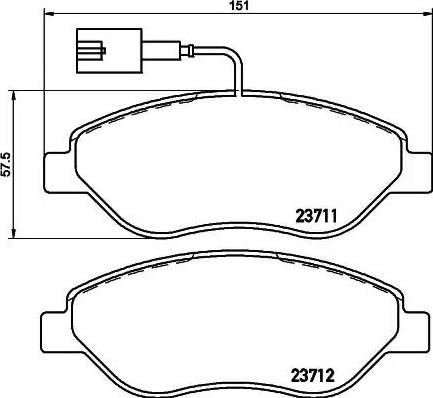 HELLA PAGID 8DB 355 018-841 - Kit pastiglie freno, Freno a disco autozon.pro