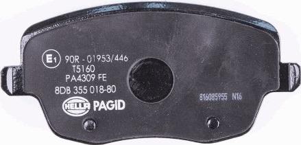 HELLA PAGID 8DB 355 018-801 - Kit pastiglie freno, Freno a disco autozon.pro