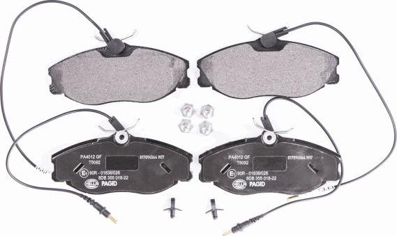 HELLA PAGID 8DB 355 018-221 - Kit pastiglie freno, Freno a disco autozon.pro