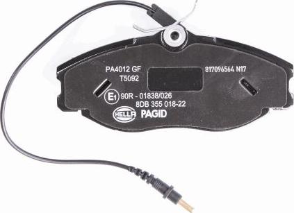 HELLA PAGID 8DB 355 018-221 - Kit pastiglie freno, Freno a disco autozon.pro