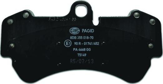 HELLA PAGID 8DB 355 018-701 - Kit pastiglie freno, Freno a disco autozon.pro