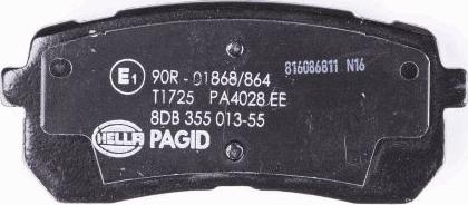 HELLA PAGID 8DB 355 013-551 - Kit pastiglie freno, Freno a disco autozon.pro