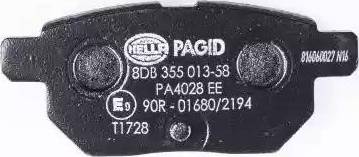 HELLA PAGID 8DB 355 013-581 - Kit pastiglie freno, Freno a disco autozon.pro