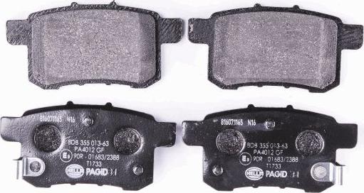 HELLA PAGID 8DB 355 013-631 - Kit pastiglie freno, Freno a disco autozon.pro