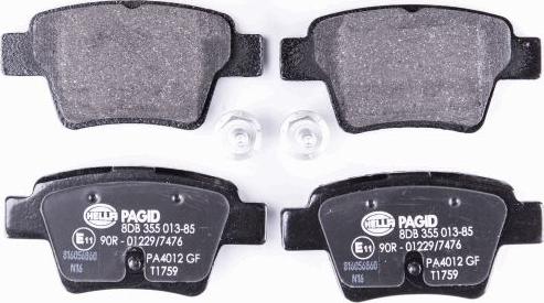 HELLA PAGID 8DB 355 013-851 - Kit pastiglie freno, Freno a disco autozon.pro